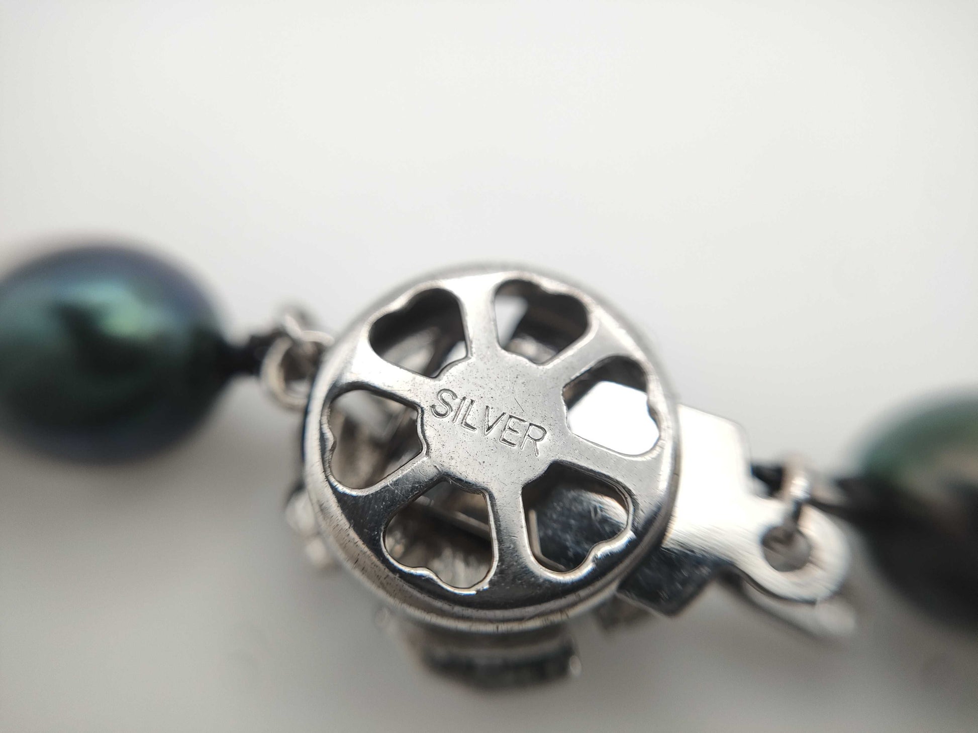 Colored stone diameter approx. 7.5-8.0mm SV 36.1g necklace 