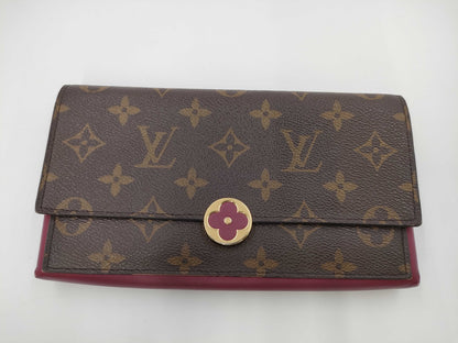 LOUIS VUITTON Louis Vuitton Monogram Portefeuille Flor M64585 Wallet