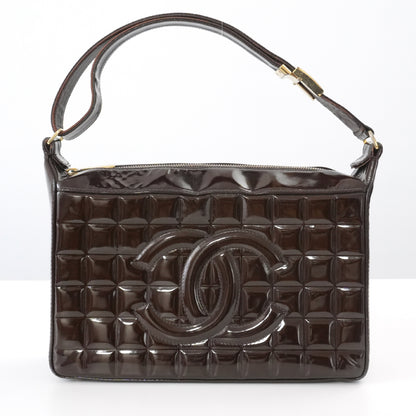 CHANEL CHANEL Chocolate Bar with Seal Coco Mark Enamel Handbag Shoulder Bag Handbag