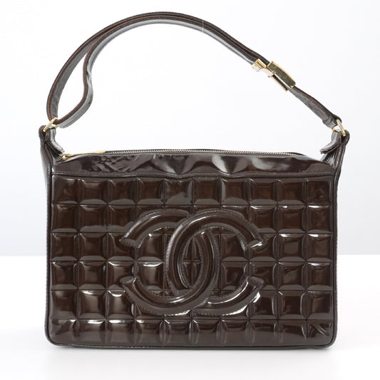 CHANEL CHANEL Chocolate Bar with Seal Coco Mark Enamel Handbag Shoulder Bag Handbag