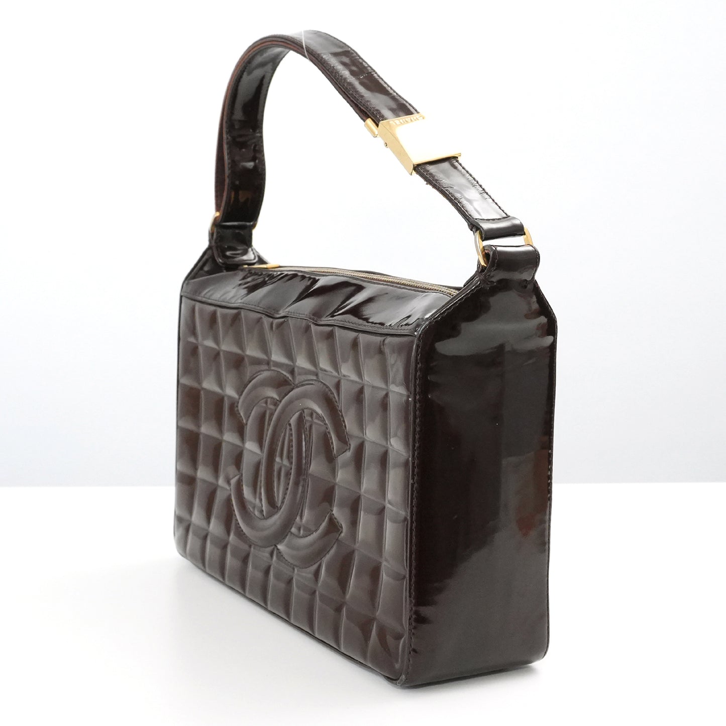 CHANEL CHANEL Chocolate Bar with Seal Coco Mark Enamel Handbag Shoulder Bag Handbag