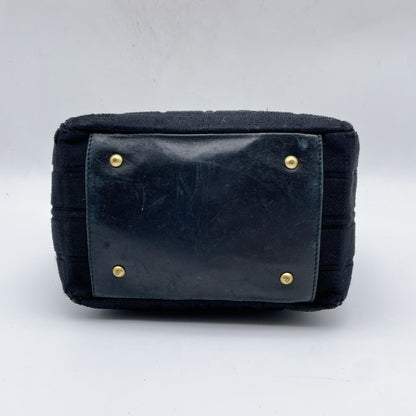 CHANEL Chocolate Bar Cotton Chain Shoulder Handbag