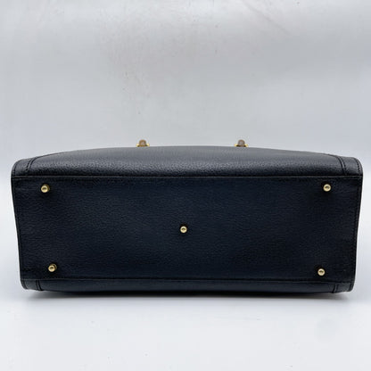 GUCCI Gucci Bamboo Leather Black Handbag