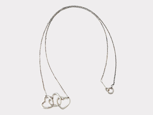 Tiffany&Co. Tiffany Triple Heart Silver 925 Necklace
