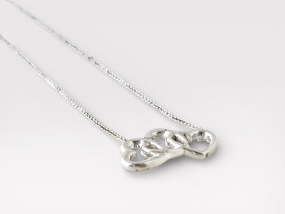 Tiffany&Co. Tiffany Triple Heart Silver 925 Necklace