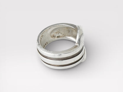 Tiffany & Co. Vintage Grooved Signette Silver 925 Ring No. 12 Ring
