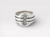 Tiffany & Co. Vintage Grooved Signette Silver 925 Ring No. 12 Ring