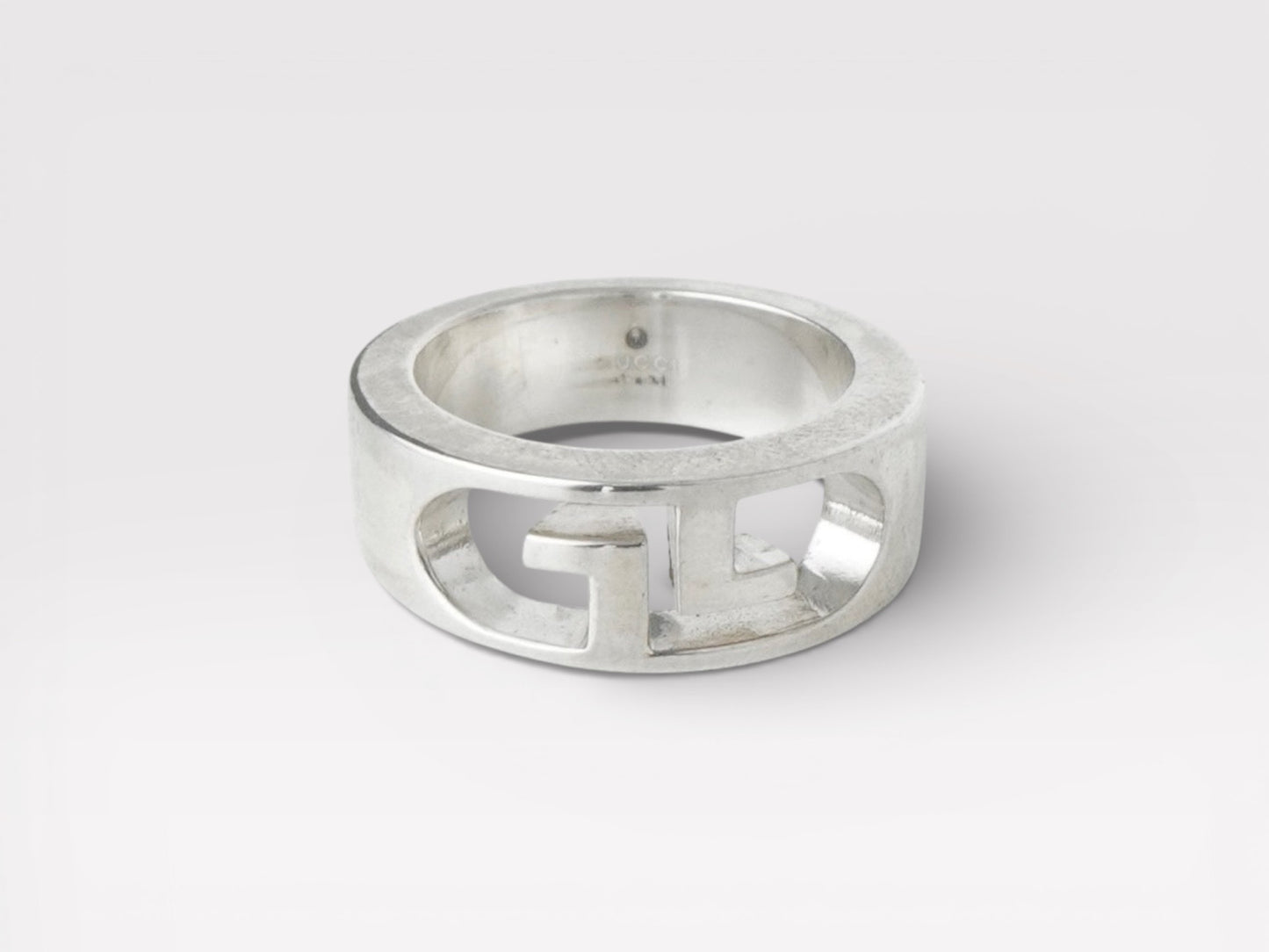 GUCCI Gucci Cutout Double G Silver 925 Ring No. 9 Ring