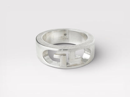 GUCCI Gucci Cutout Double G Silver 925 Ring No. 9 Ring