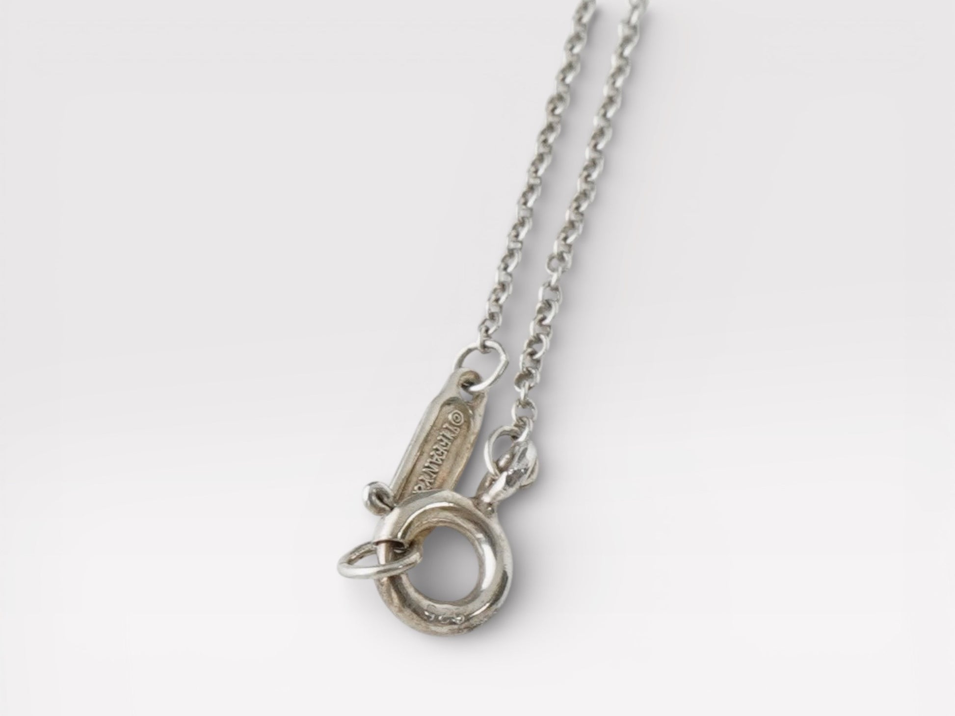 Tiffany&Co. Tiffany Return Toe Double Heart Tag Silver 925 Necklace