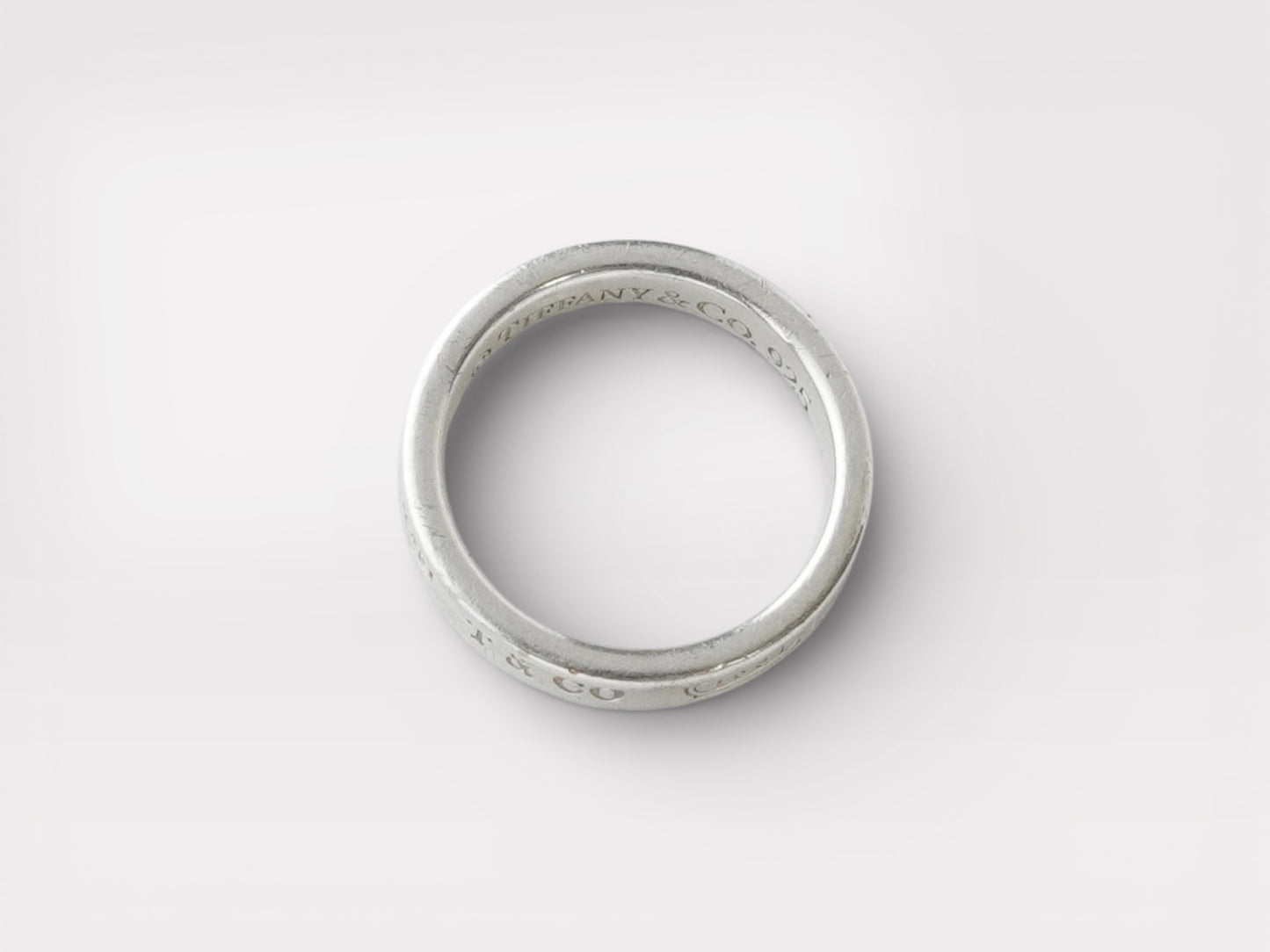 Tiffany & Co. Vintage 1837 Narrow Silver 925 Ring No. 9 Ring