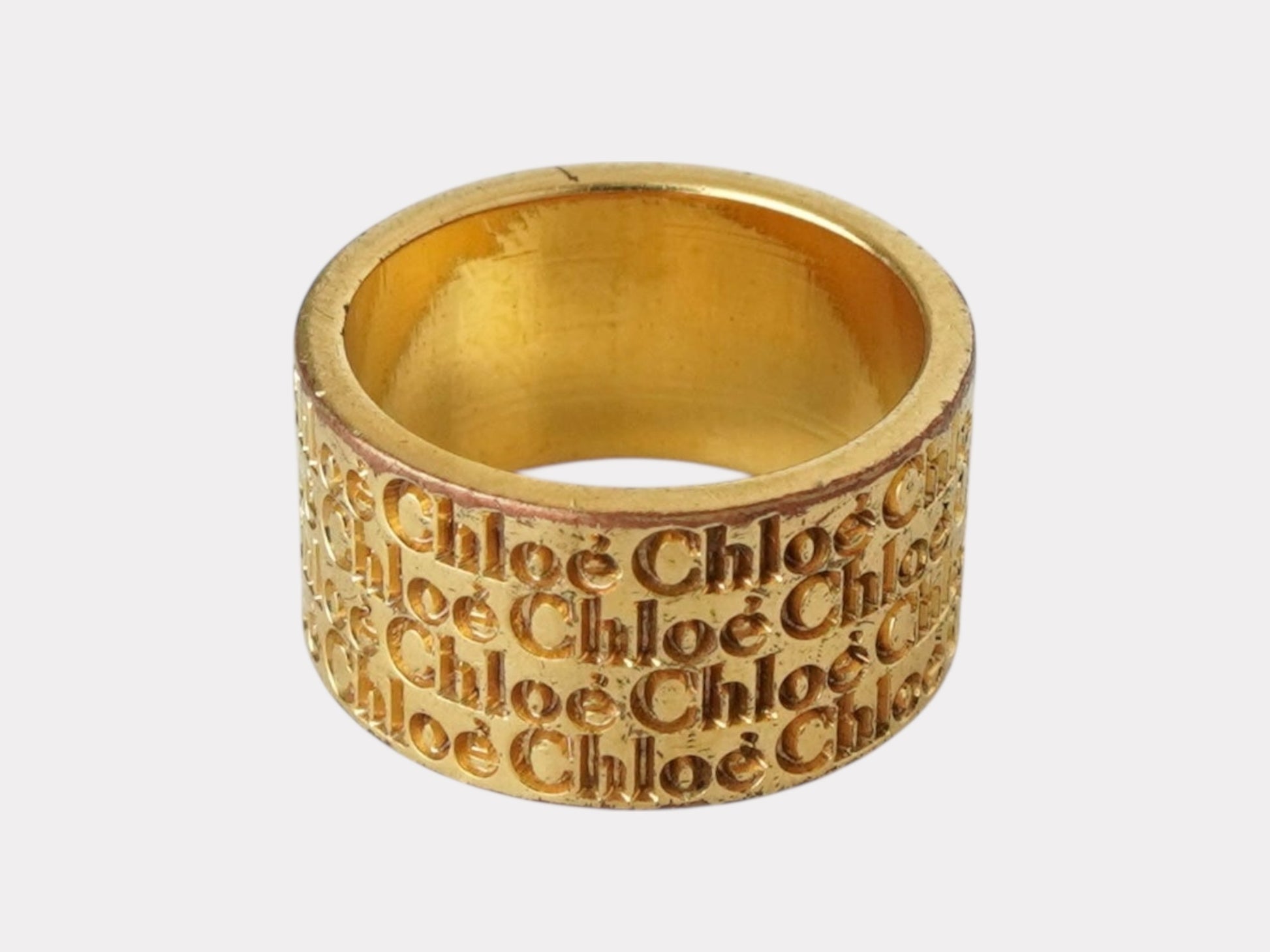 chloe Chloe Logo GP Gold Ring Ring No. 10 Ring