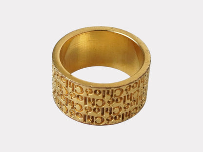 chloe Chloe Logo GP Gold Ring Ring No. 10 Ring