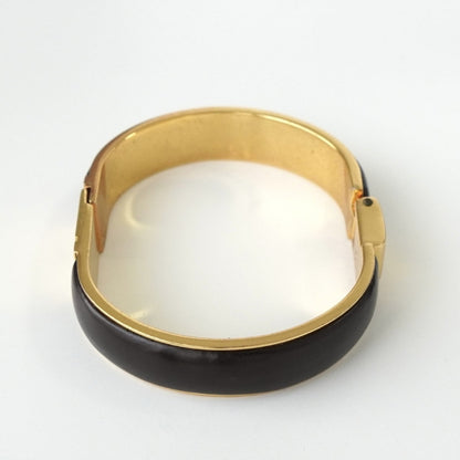 LOEWE Anagram Leather GP Gold Bracelet Bangle