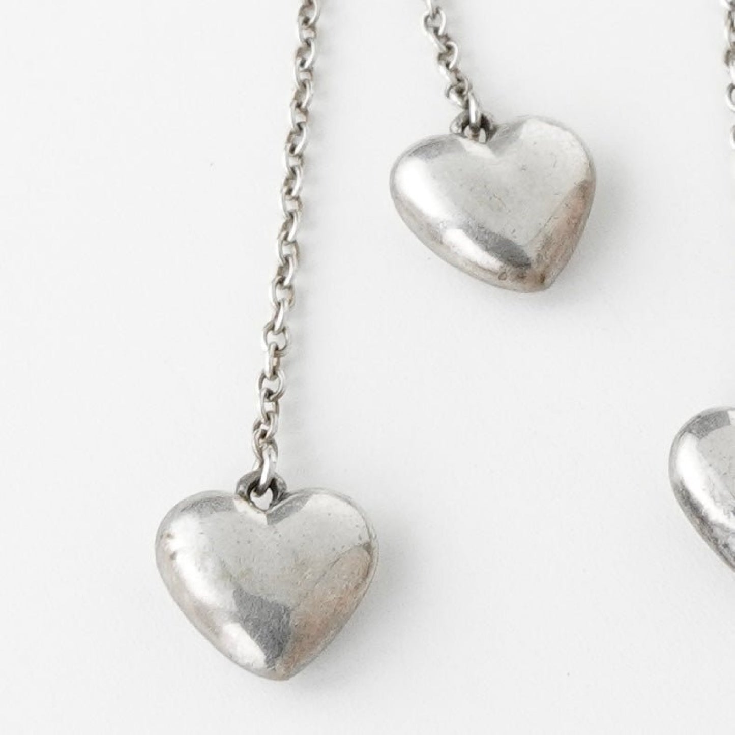 Tiffany&Co. Tiffany Double Drop Heart Silver 925 Earrings Earrings