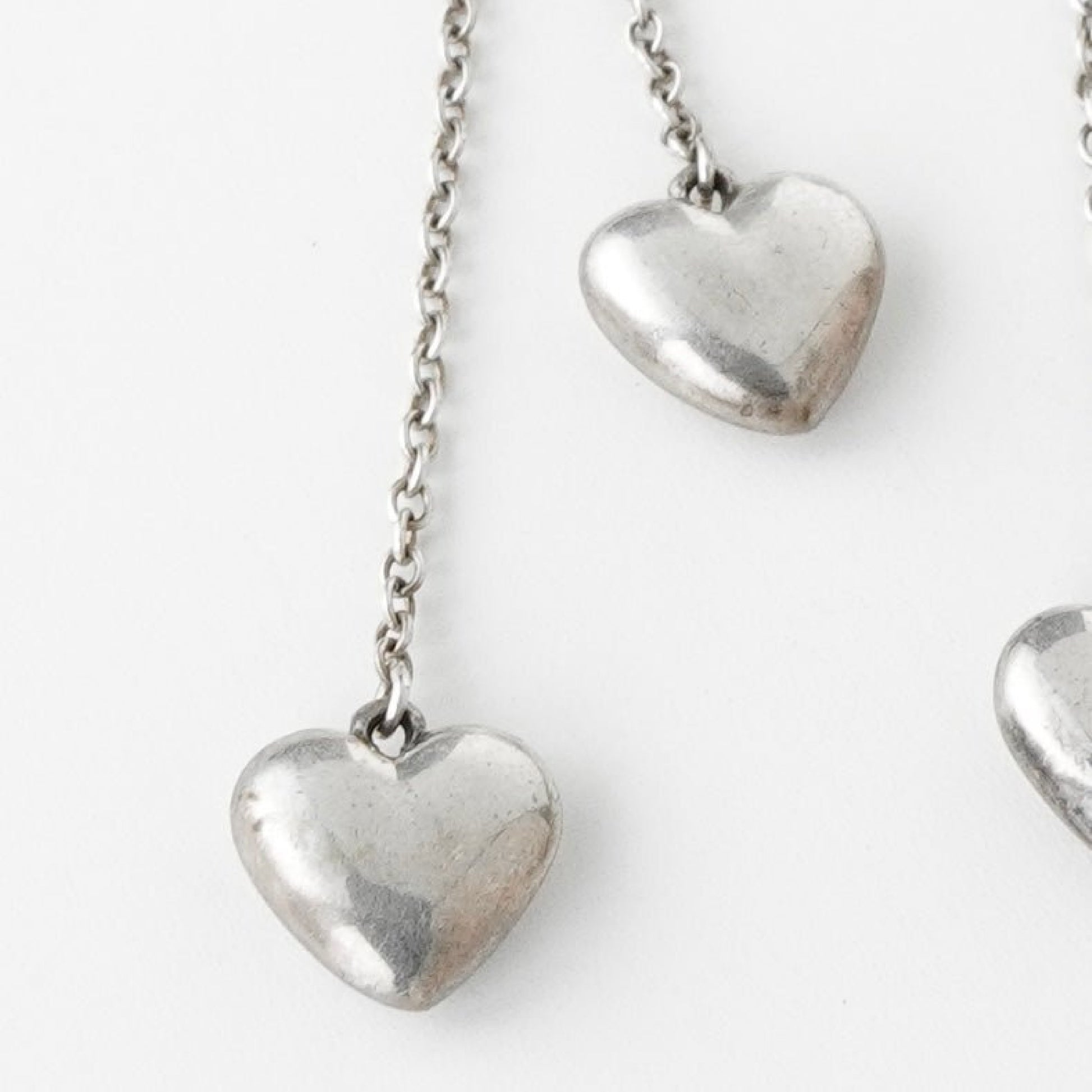 Tiffany&Co. Tiffany Double Drop Heart Silver 925 Earrings Earrings