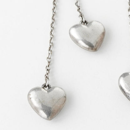 Tiffany&Co. Tiffany Double Drop Heart Silver 925 Earrings Earrings