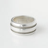 Tiffany & Co. Grooved Double Line Silver 925 Ring No. 7 Ring