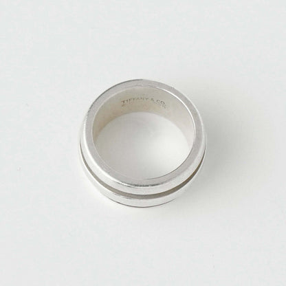 Tiffany & Co. Grooved Double Line Silver 925 Ring No. 7 Ring