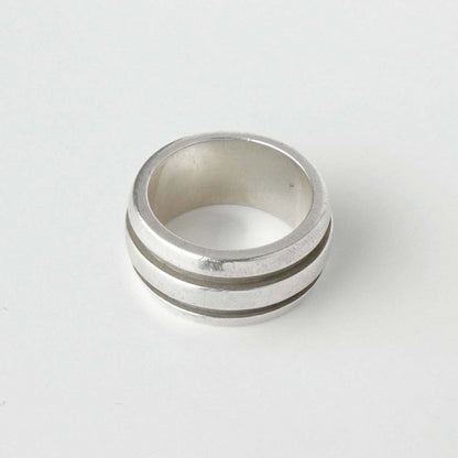 Tiffany & Co. Grooved Double Line Silver 925 Ring No. 7 Ring