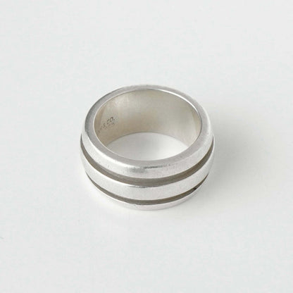 Tiffany & Co. Grooved Double Line Silver 925 Ring No. 7 Ring
