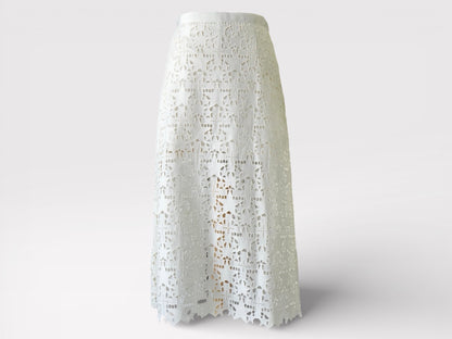 Sakai Star Lace Trapezoidal Skirt with Inner Pants White Women's Notation Size 1 Skirt