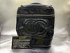 CHANEL Coco Mark Vertical Unclear Seal Guarantee Card with Charm Patent Leather Black Vanity Bag