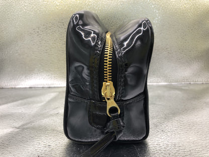 CHANEL Cocomark Patent Leather Black Pouch with Guarantee Card