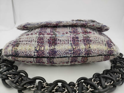 CHANEL Tweed Camellia Shoulder Bag