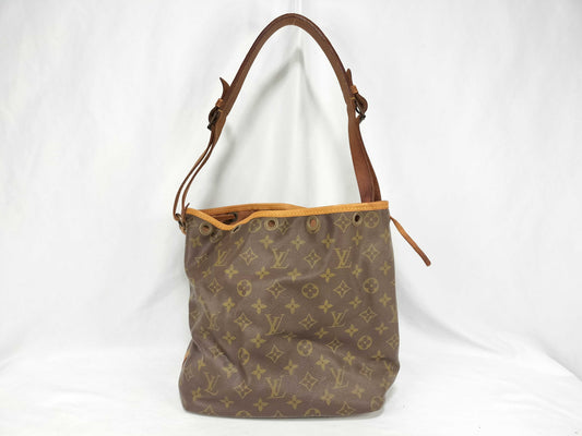 LOUIS VUITTON Monogram Louis Vuitton M42226 Petit Noe Shoulder Bag Monogram Shoulder Bag