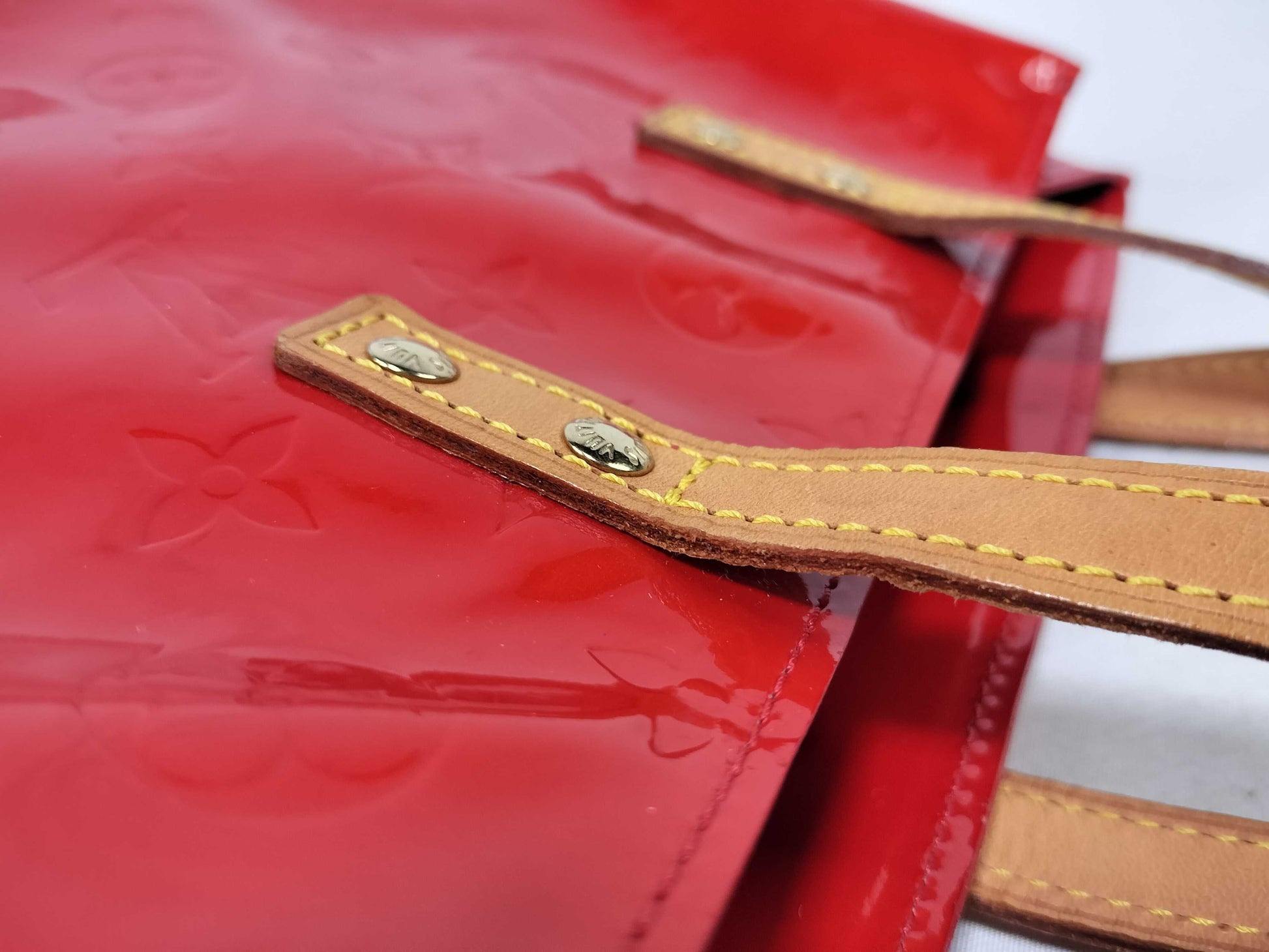 LOUIS VUITTON Verni Louis Vuitton M91088 Reed PM MI1010 Handbag Verni Handbag