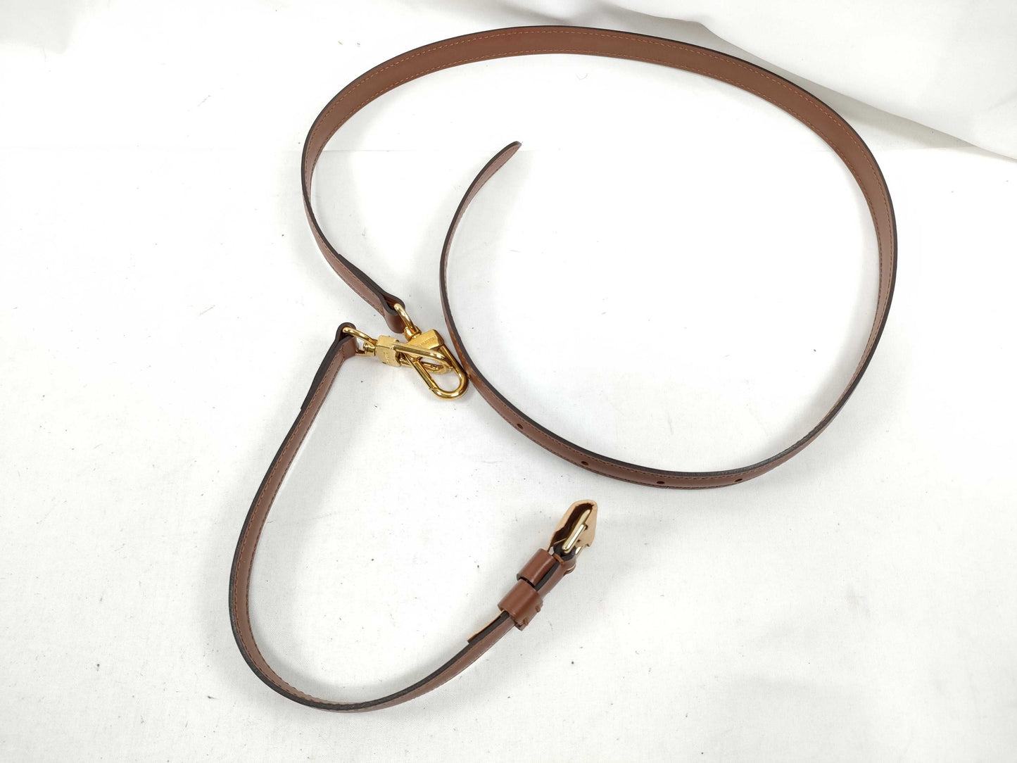 LOUIS VUITTON Louis Vuitton Shoulder Strap Brown Leather Strap