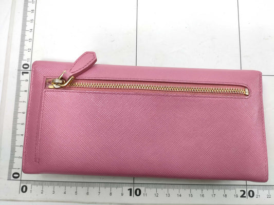 PRADA Long Wallet Pink Leather Wallet