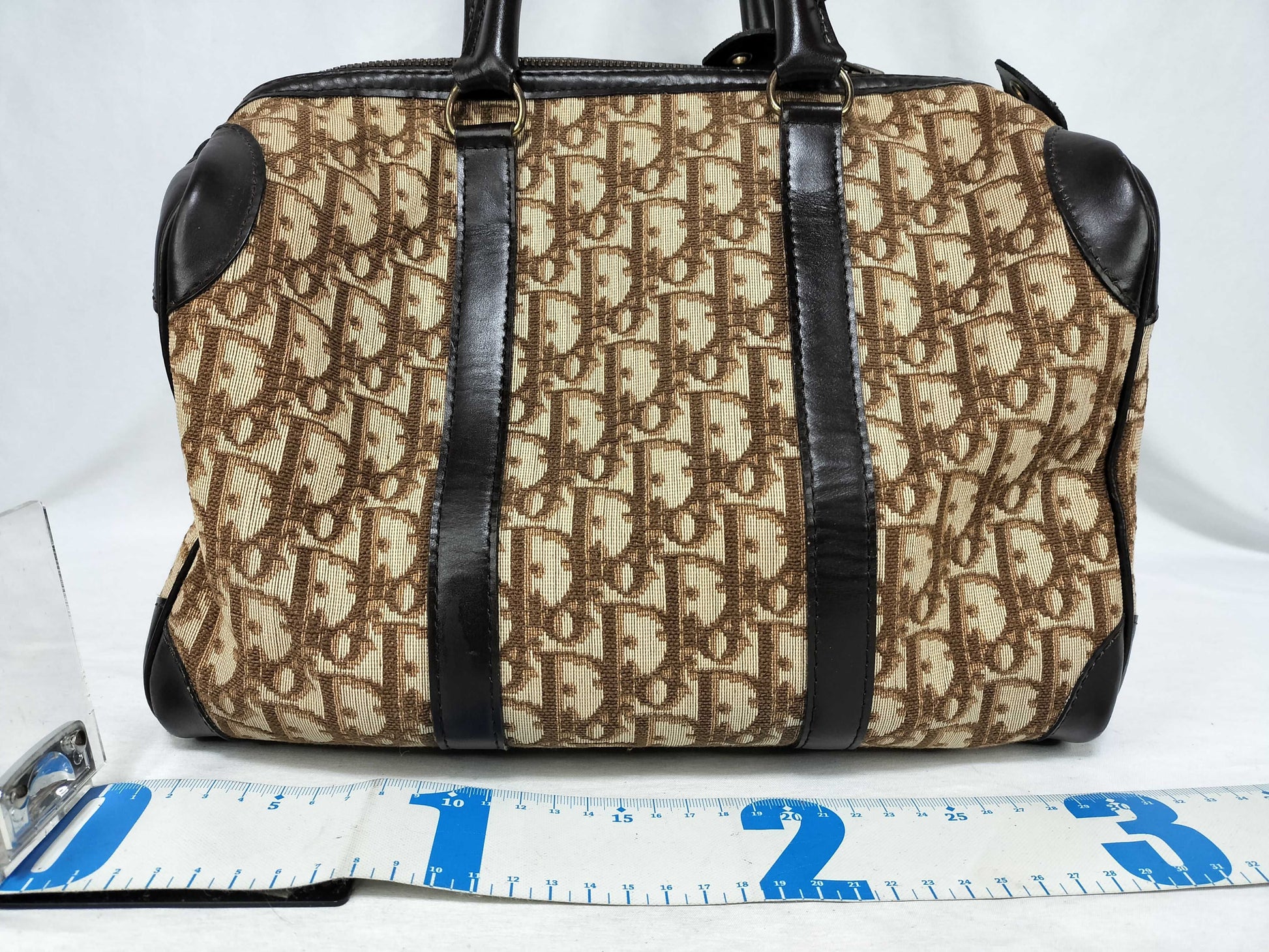 Dior Trotter Dior Boston Bag Trotter Canvas Brown Boston Bag