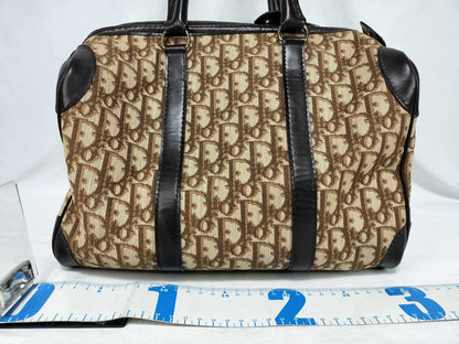 Dior Trotter Dior Boston Bag Trotter Canvas Brown Boston Bag