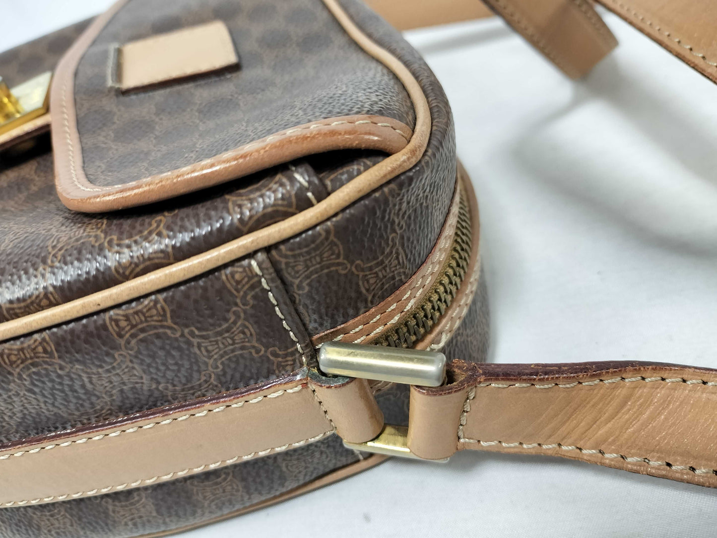 CELINE Celine M13 Shoulder Bag Macadam Brown Shoulder Bag