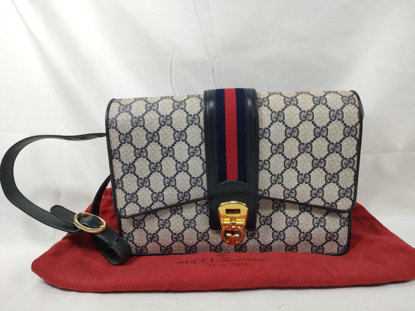 GUCCI Gucci Shoulder Bag Old Gucci Sherry Line GG Supreme Shoulder Bag