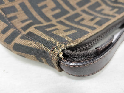 FENDI Zucka Fendi 2349-26580-002 Pouch Zucca Canvas Khaki Pouch