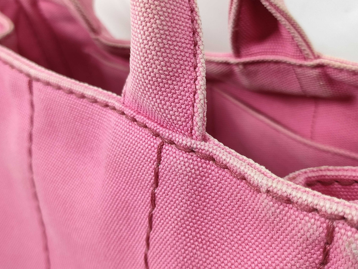 PRADA Kanapa 2WAY Bag Canvas Pink Handbag