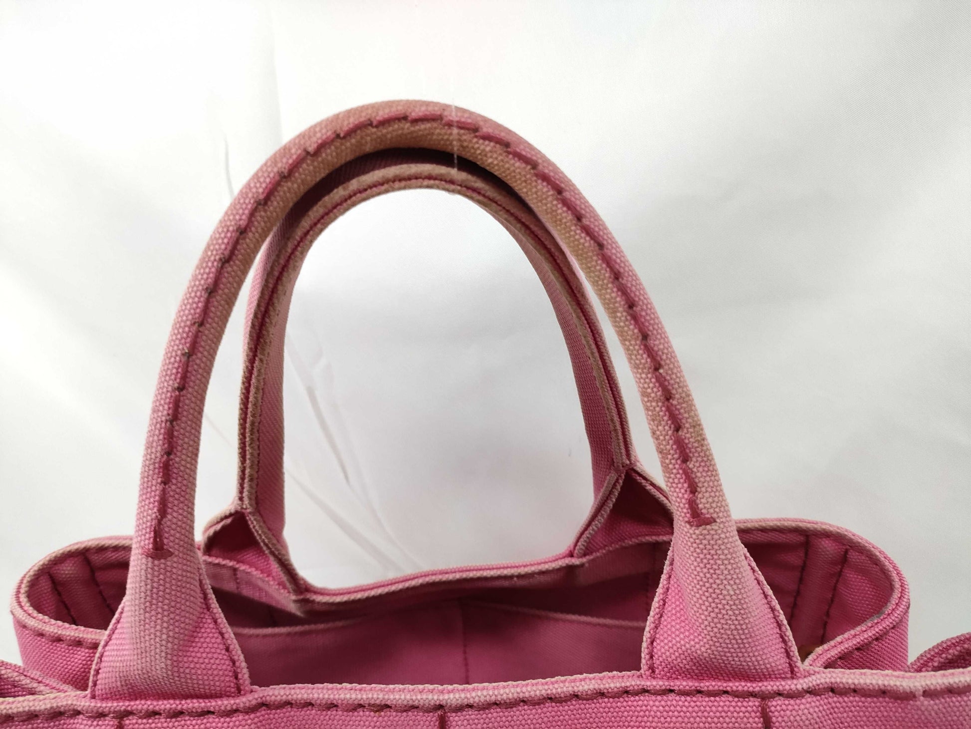 PRADA Kanapa 2WAY Bag Canvas Pink Handbag