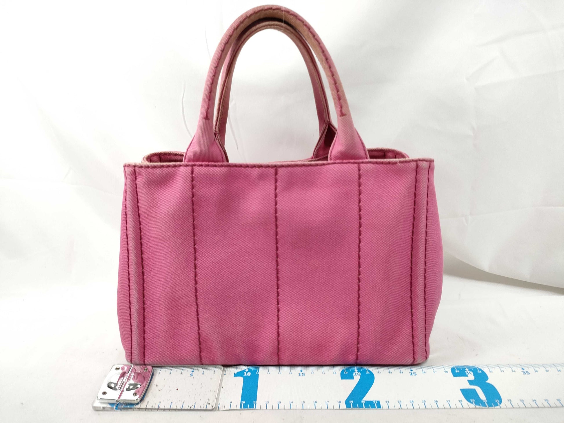 PRADA Kanapa 2WAY Bag Canvas Pink Handbag
