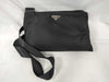 PRADA Shoulder Bag Triangle Plate Nylon Black Black Shoulder Bag