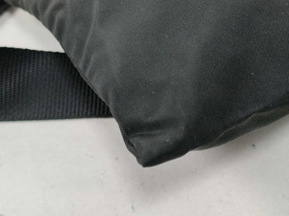 PRADA Shoulder Bag Triangle Plate Nylon Black Black Shoulder Bag