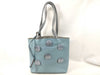 PRADA Tote Bag Leather Light Blue Tote Bag