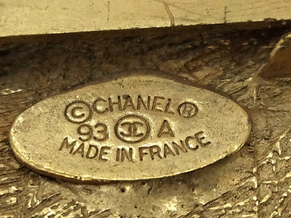 CHANEL 93A Brooch Heart Arrow Cocomark GP Gold Brooch