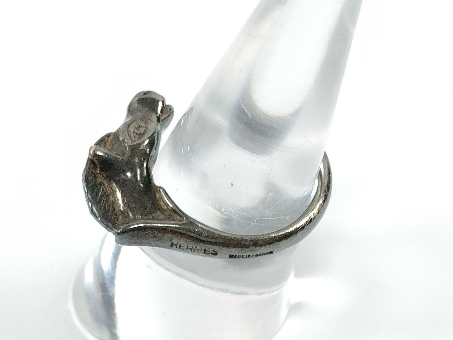 HERMES Chevalhose Ring SV Silver Ring