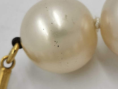 CHANEL Bracelet Faux Pearl GP White Bracelet Bangle