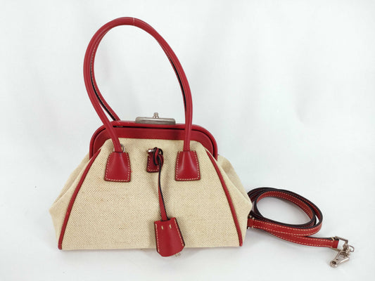 PRADA Prada Canvas x Leather Purse Purse Handbag