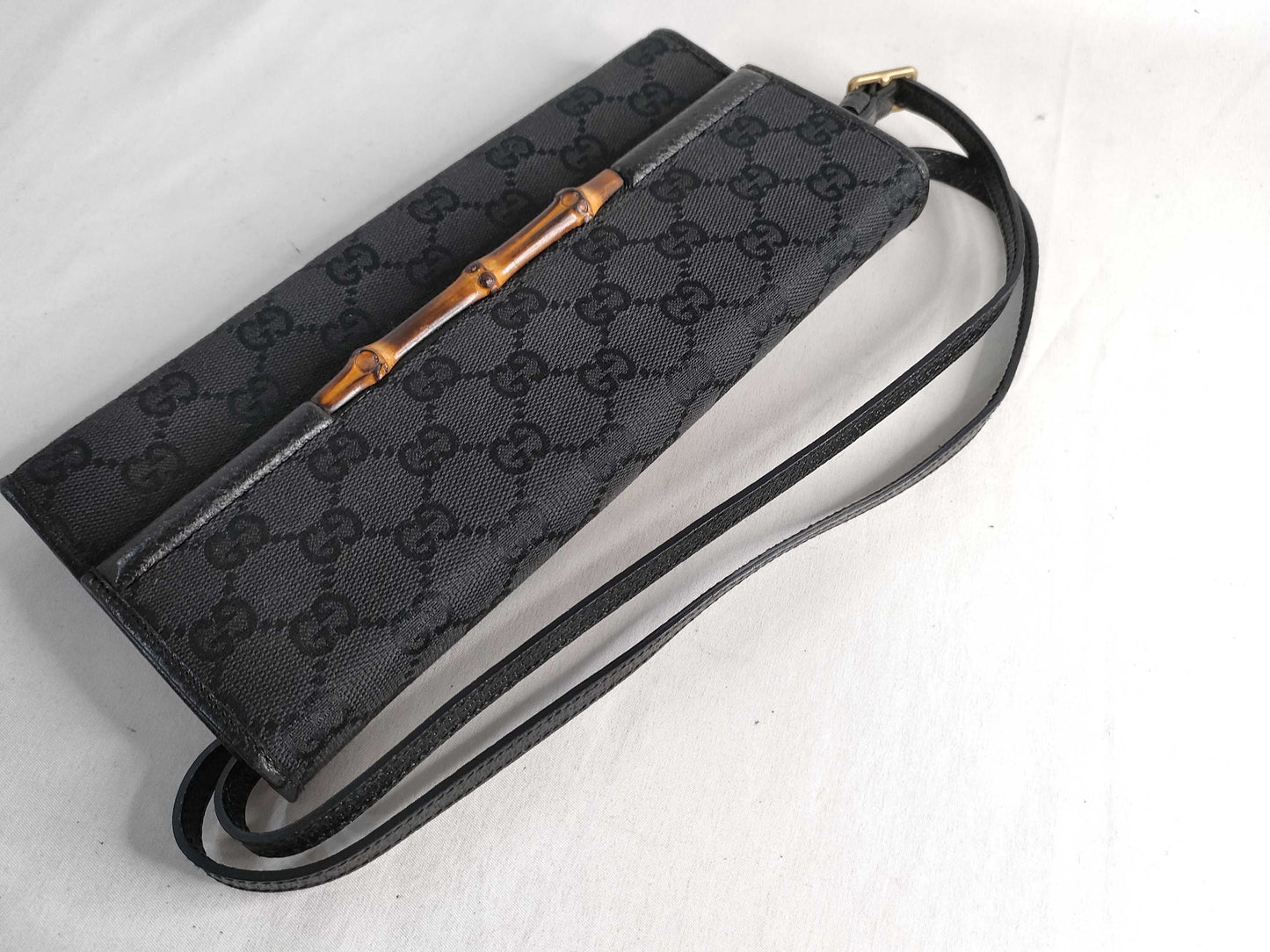 GUCCI GG Canvas Gucci GG Canvas Bamboo Handbag 117594 Handbag