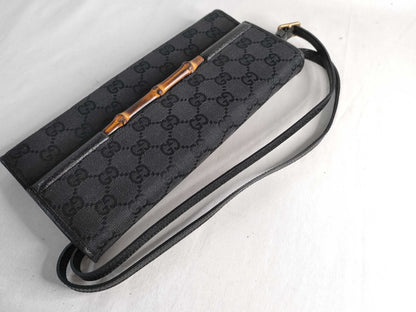 GUCCI GG Canvas Gucci GG Canvas Bamboo Handbag 117594 Handbag